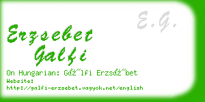 erzsebet galfi business card